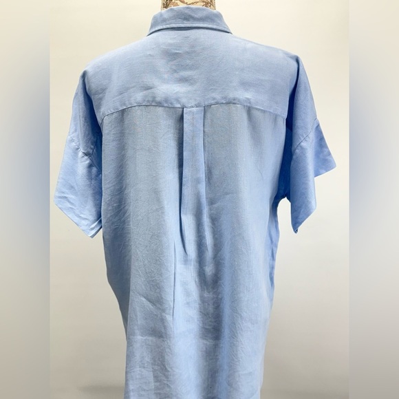 LAUREN RL Black Label Blue Short Sleeve Button Down size L - Picture 5 of 15